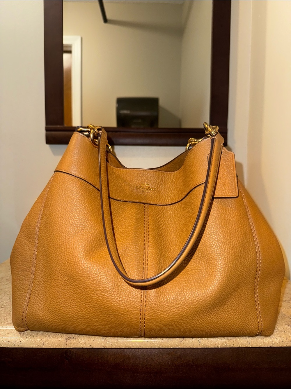 Coach Lexy Pebbled Leather Shoulder Bag